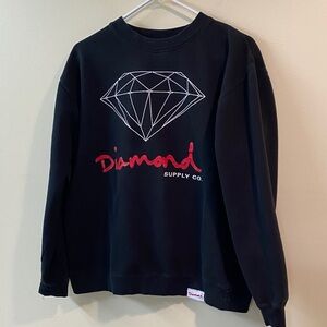 Diamond Supply Co. Black and Red Crewneck Sweatshirt